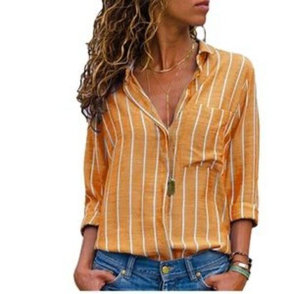 New Striped Long Sleeve Shirt - Picture 2 of 7